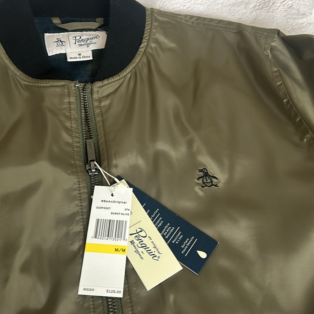 NWT Penguin olive bomber jacket - Picture 5 of 14